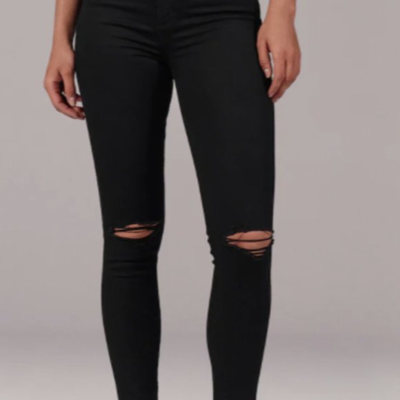 Abercrombie & Fitch Denim - Ultra High Rise Super Skinny Jeans - Black 🖤